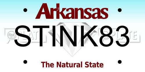 STINK83 Arkansas License Plate