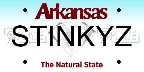 STINKYZ Arkansas License Plate