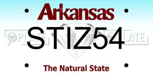STIZ54 Arkansas License Plate