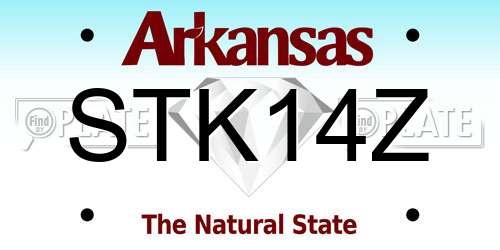STK14Z Arkansas License Plate