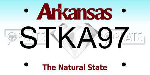 STKA97 Arkansas License Plate
