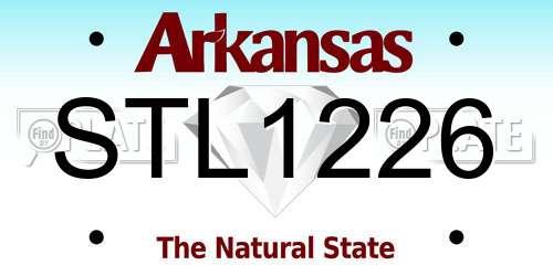 STL1226 Arkansas License Plate