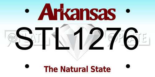 STL1276 Arkansas License Plate