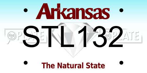 STL132 Arkansas License Plate