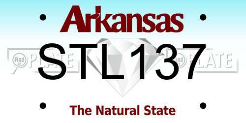 STL137 Arkansas License Plate