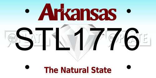 STL1776 Arkansas License Plate