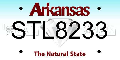 STL8233 Arkansas License Plate