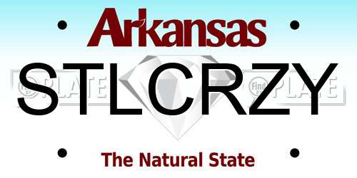 STLCRZY Arkansas License Plate