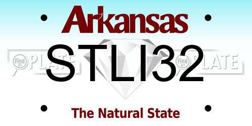 STLI32 Arkansas License Plate