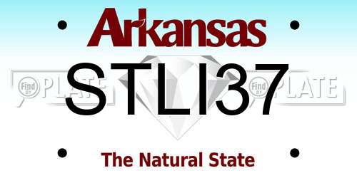 STLI37 Arkansas License Plate
