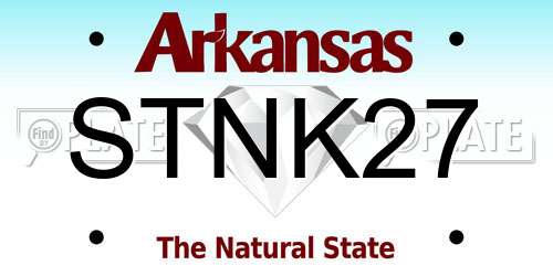 STNK27 Arkansas License Plate