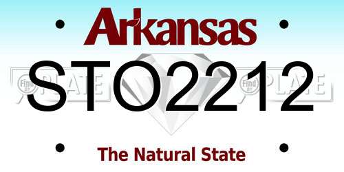 STO2212 Arkansas License Plate