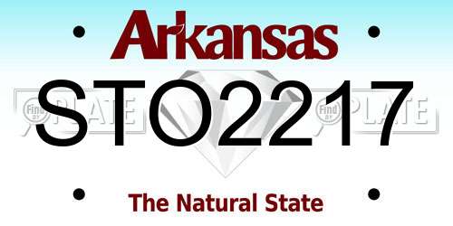 STO2217 Arkansas License Plate