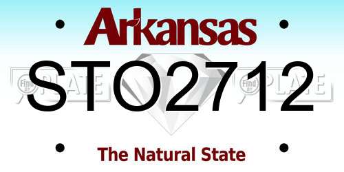 STO2712 Arkansas License Plate