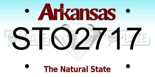 STO2717 Arkansas License Plate