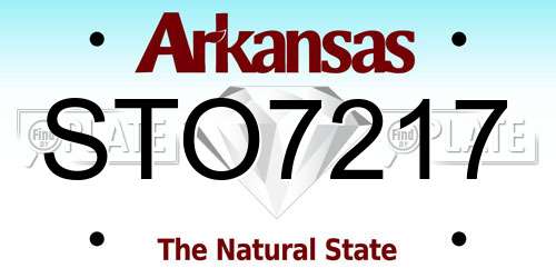 STO7217 Arkansas License Plate