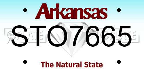 STO7665 Arkansas License Plate