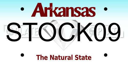STOCK09 Arkansas License Plate