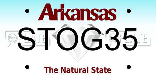 STOG35 Arkansas License Plate