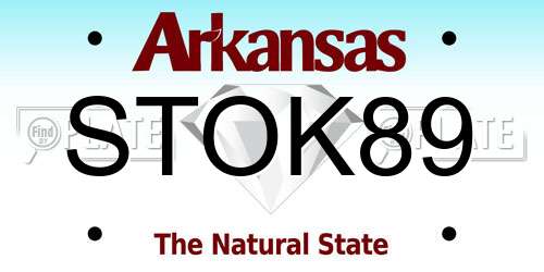 STOK89 Arkansas License Plate