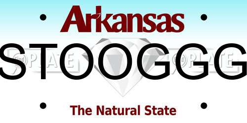 STOOGGG Arkansas License Plate