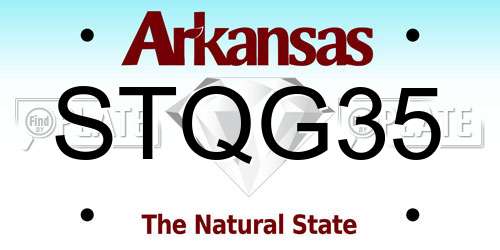 STQG35 Arkansas License Plate