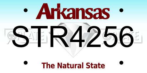 STR4256 Arkansas License Plate