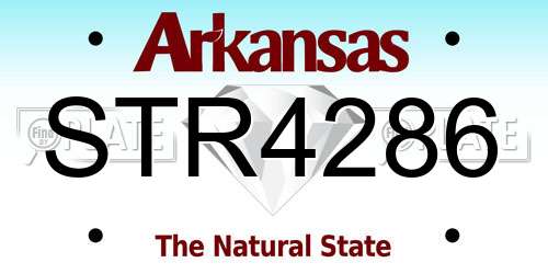 STR4286 Arkansas License Plate