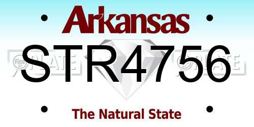 STR4756 Arkansas License Plate