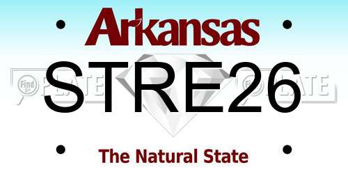 STRE26 Arkansas License Plate