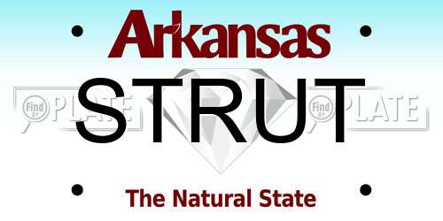 STRUT Arkansas License Plate