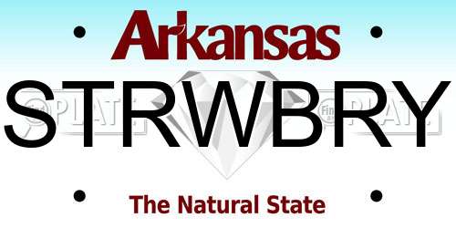 STRWBRY Arkansas License Plate