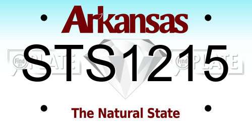STS1215 Arkansas License Plate