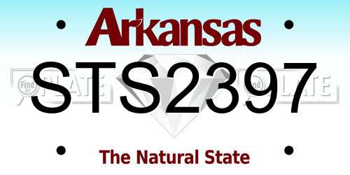 STS2397 Arkansas License Plate