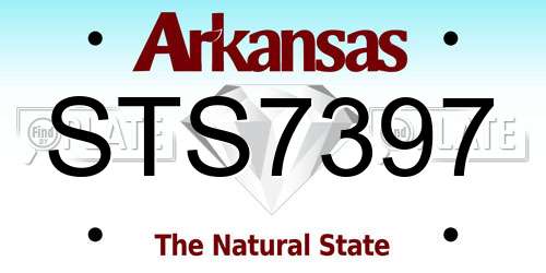 STS7397 Arkansas License Plate