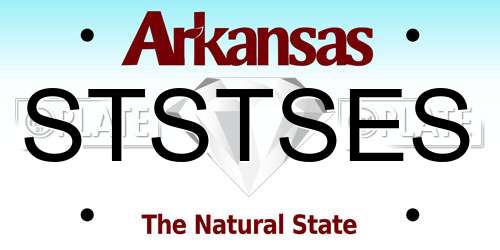 STSTSES Arkansas License Plate