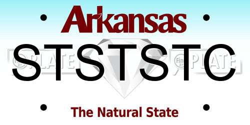 STSTSTC Arkansas License Plate