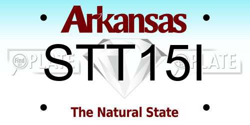 STT15I Arkansas License Plate