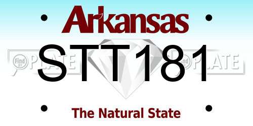 STT181 Arkansas License Plate