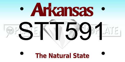 STT591 Arkansas License Plate