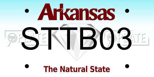 STTB03 Arkansas License Plate