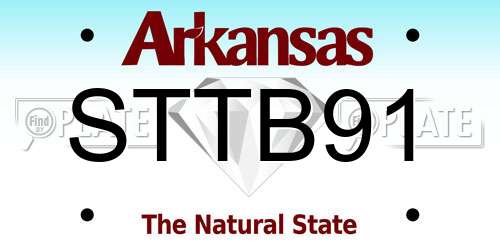 STTB91 Arkansas License Plate