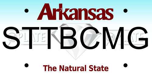STTBCMG Arkansas License Plate