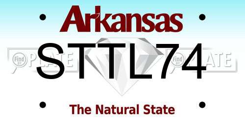 STTL74 Arkansas License Plate