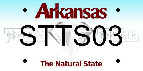 STTS03 Arkansas License Plate