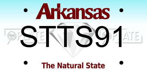 STTS91 Arkansas License Plate
