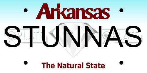 STUNNAS Arkansas License Plate