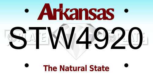 STW4920 Arkansas License Plate