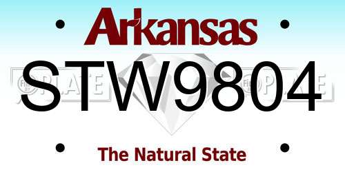 STW9804 Arkansas License Plate