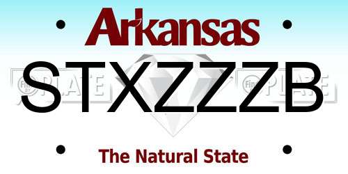STXZZZB Arkansas License Plate